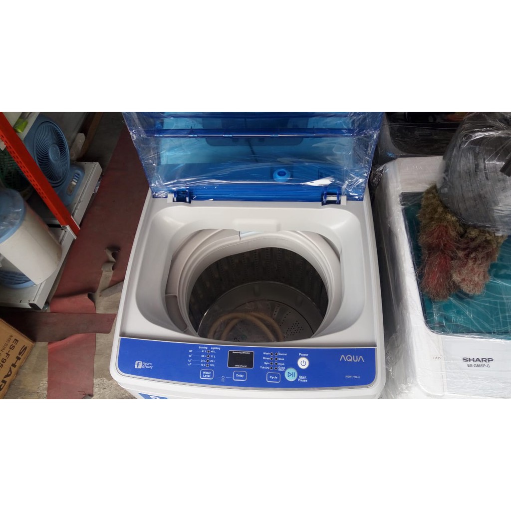 Mesin Cuci 1 Tabung Aqua Sanyo QW 77DH 7.5 KG Full Otomatis Hijab Series