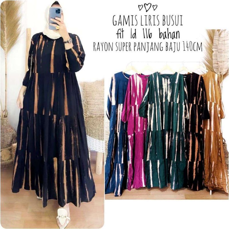gamis liris busui/gamis garis2/gamis rempel/gamis