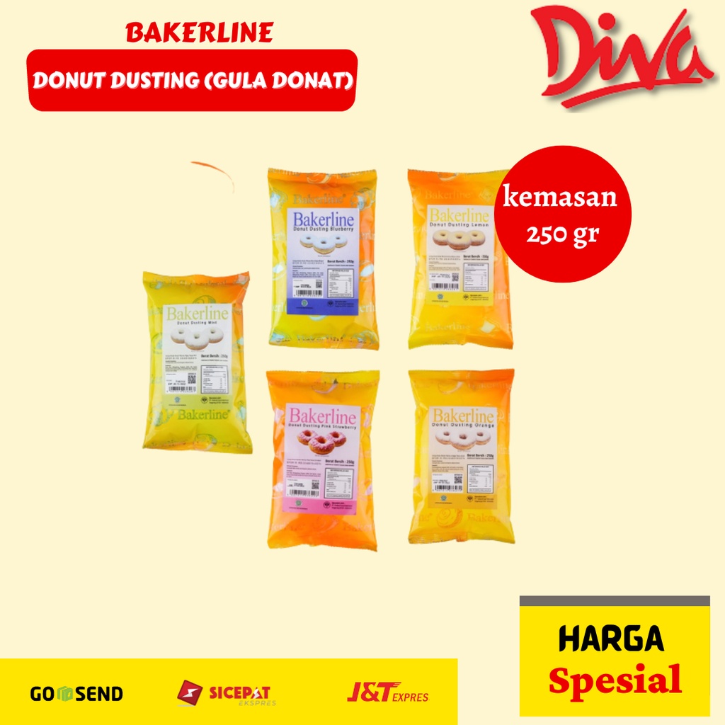 

Bakerline Donut Dusting / Gula Halus / Icing Sugar varian rasa 250 gr