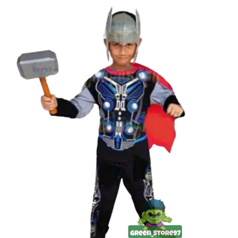 kostum superhero thor murah meriah dengan/tanpa palu