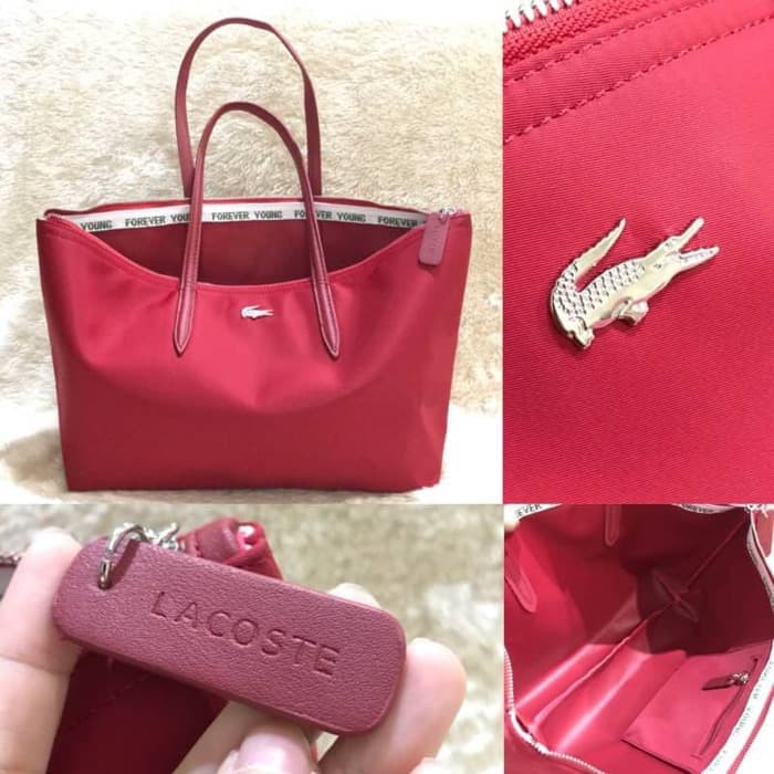 Tas Import Wanita grosir murah branded, LACOSTE MOTIF ORIGINAL IMPORT Promo