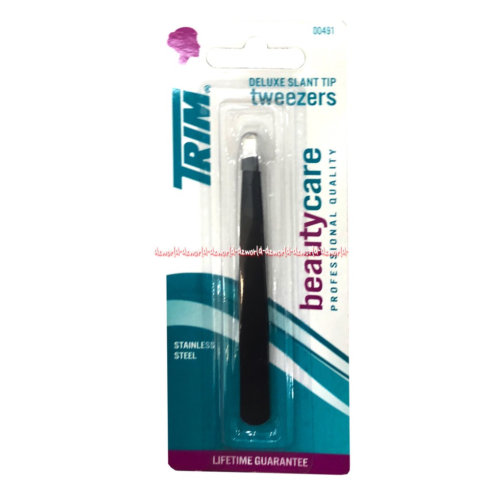 Trim Tweezers Deluxe Slant Tip Beauty Care Pingset Trim Black Pinset