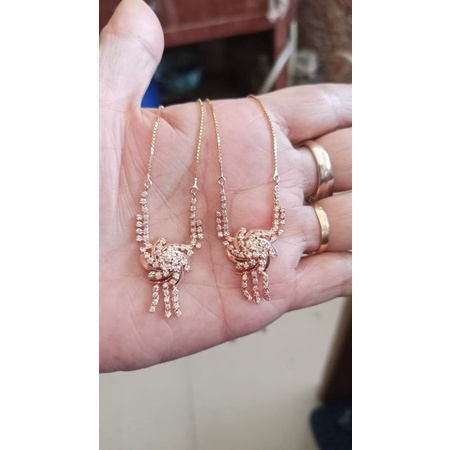 kalung tura kipas berlian medan berat 4.67gr Kadar emas 50%