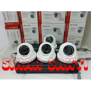 PAKET CCTV HIKVISION 4 CHANNEL 2MP FULL HD ( Komplit tggl pasang )