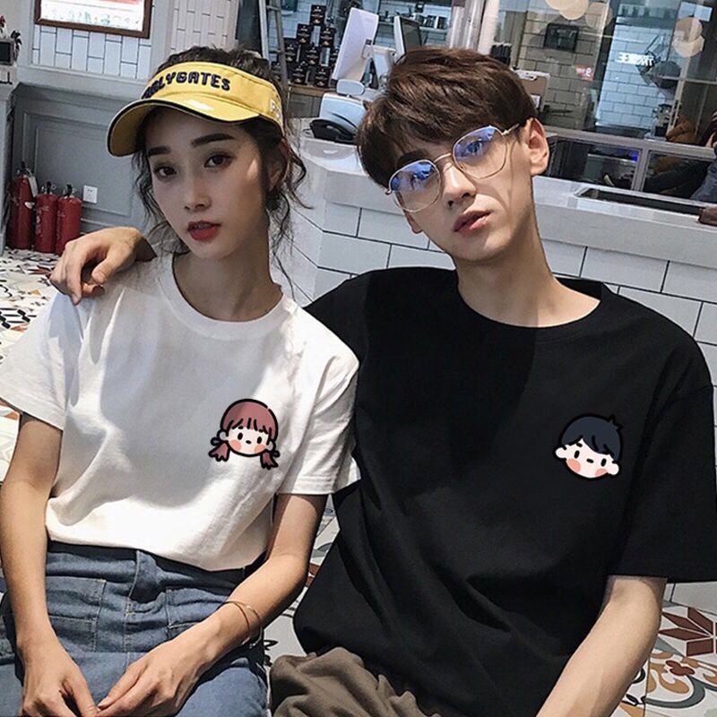 MYSTIQUE.ID-BAJU KAOS COUPLE CUTE BOY&amp;GIRL T-SHIRT LUCU DAN AESTHETIC