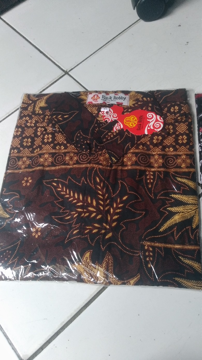 022 Zahira Batik Hrb026 Kenongo Hem Kemeja Batik Pria Lengan Pendek  Katun Primis Halus M L Xl