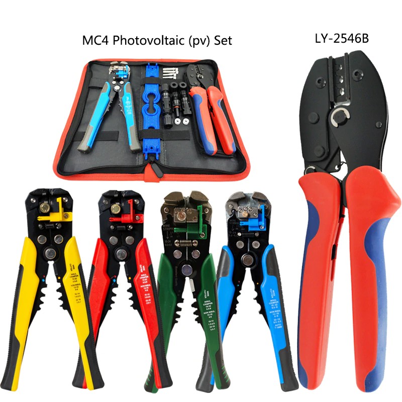 Photovoltaic Solar MC4 Connector crimping plier set2.5-6.0mm2 AWG14-10 electrician multifunction