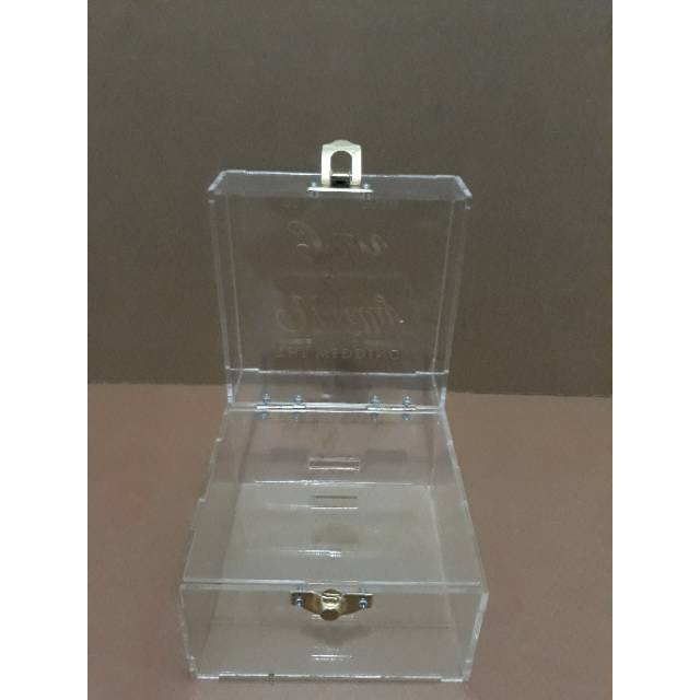 DISC% READY!! Box kotak tempat cincin akrilik, acrylic untuk nikahan wedding