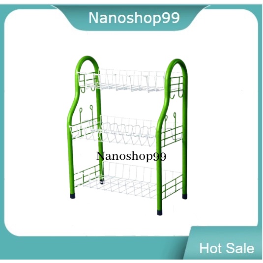 Rak Piring Kawat Gagang Pipa Susun 3 Dragon Naga / Nanoshop99