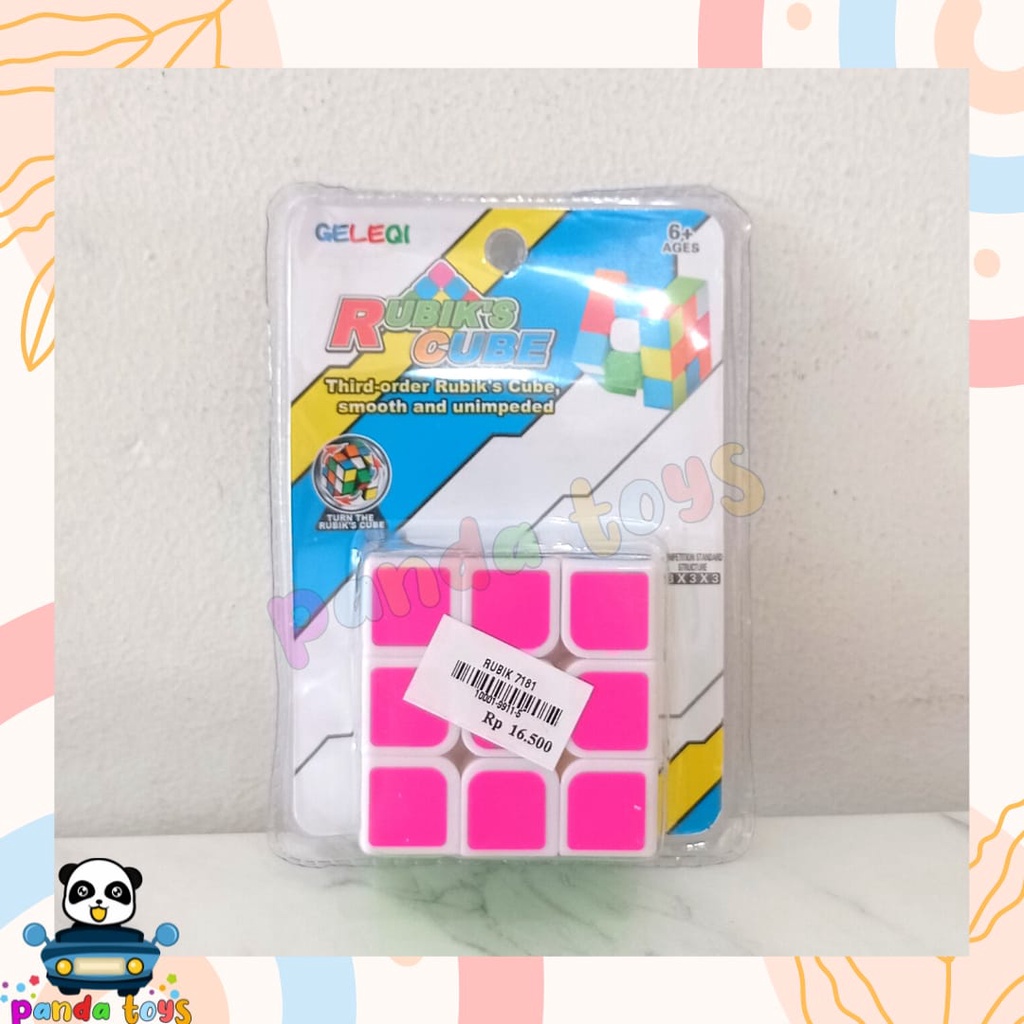 PANDA TOYS SEMARANG RUBIK'S CUBE GELEQI MAINAN EDUKASI ANAK PUZZLE RUBIK 3x3x3 7181