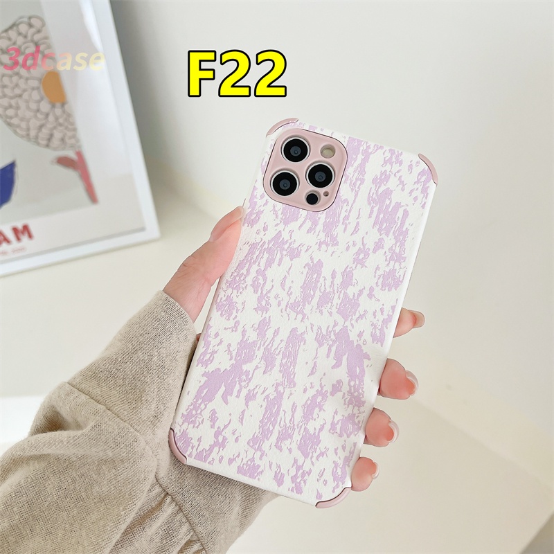 Casing Soft Case Realme C25 C21 C20 C15 C12 C11 2021 5 5S 5i 6i C17 7i C1 C2 C3 C3i C25S C20A realme Narzo 20 10 10A 20A 30A A15 A15S A54 A7 A5S A12 A9 A5 A53 A33 2020 A52 A72 A92 Fashion Graffiti Camera Lens Protection Lamb Skin Leather Phone Case