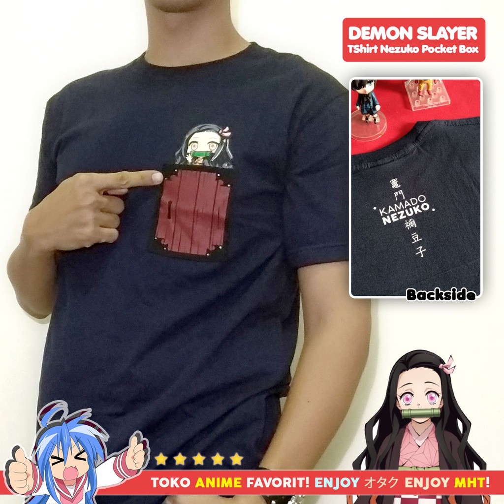 Kaos Anime Kimetsu no Yaiba Demon Slayer : Nezuko Kamado Pocket