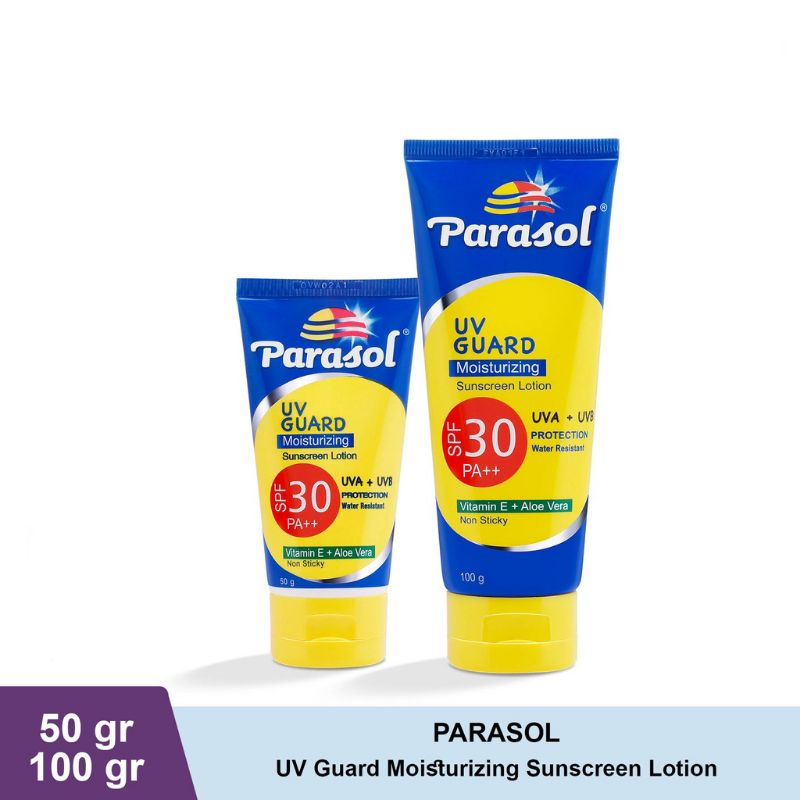 Jual PARASOL UV Guard Sunscreen Lotion SPF 30 PA++ 100g & 50g Shopee Indonesia
