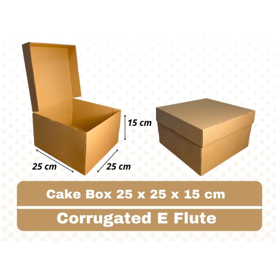 

KARDUS Kotak / Cake box 25X25X15 CM 5 pcs Corrugated E Flute