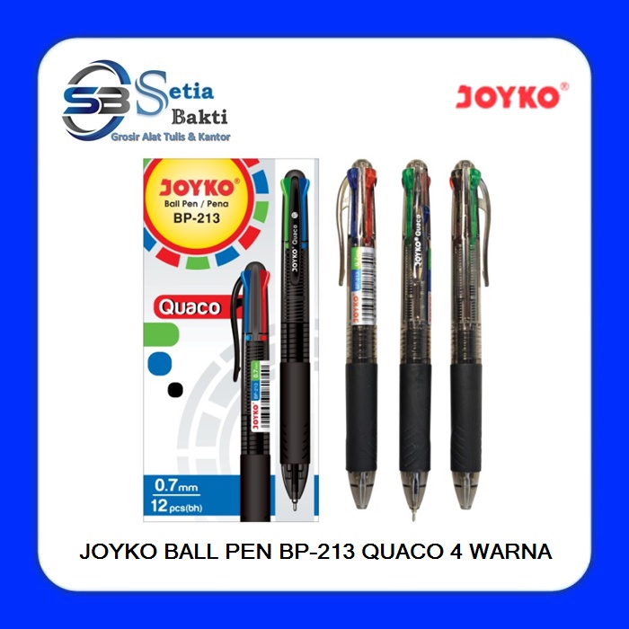 

Pulpen JOYKO QUACO 0.7 mm BP 213 4 Warna - 1 Pcs