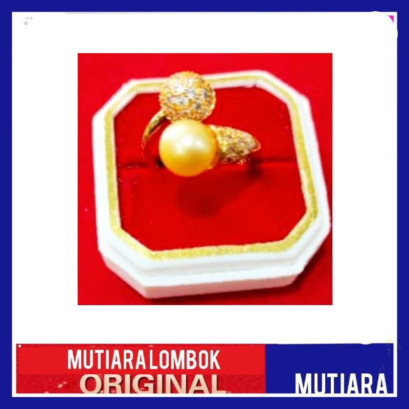 cincin mutiara laut cincin mutiara lombok asli perhiasan cincin mutiara air laut jewellery cincin