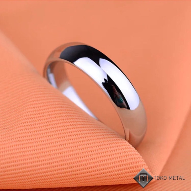 Cincin Titanium Polos Anti Karat Pria &amp; Wanita/ couple [ Toko Metal ]