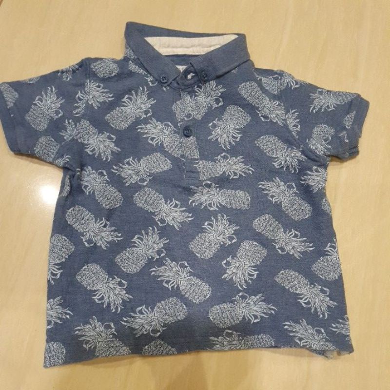 preloved kaos polo anak laki-laki polos merk littleboy ,motif ginggersnap