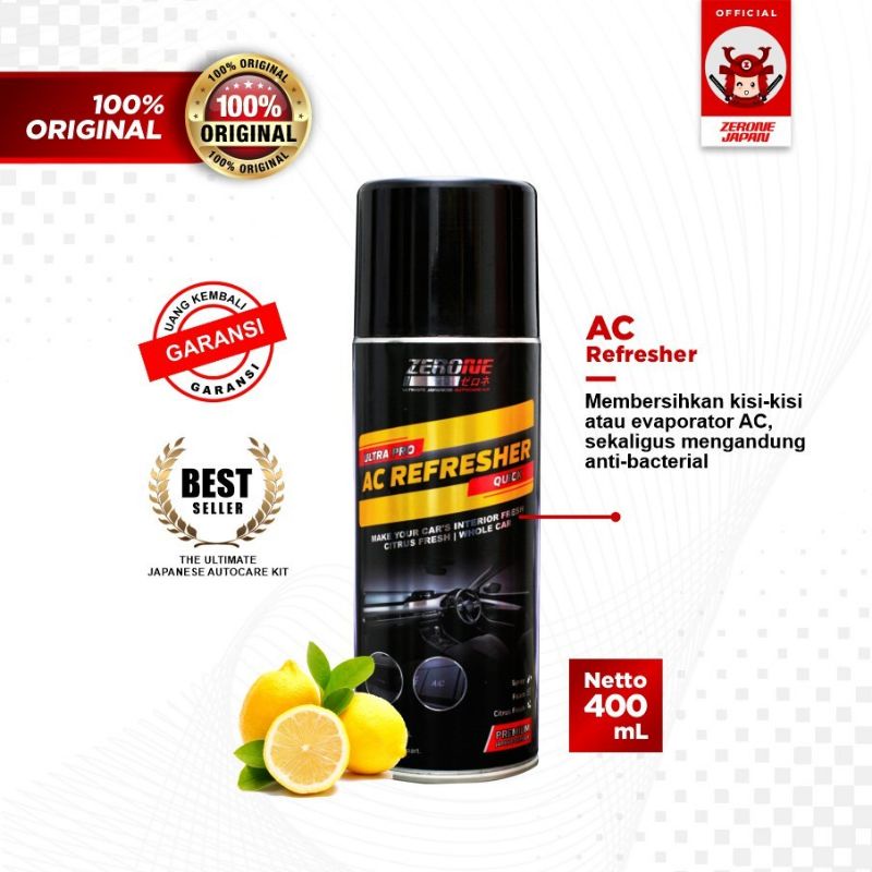 Zerone AC REFRESHER MOBIL Penyegar AC Mobil Aroma Lemon ORIGINAL 400ml