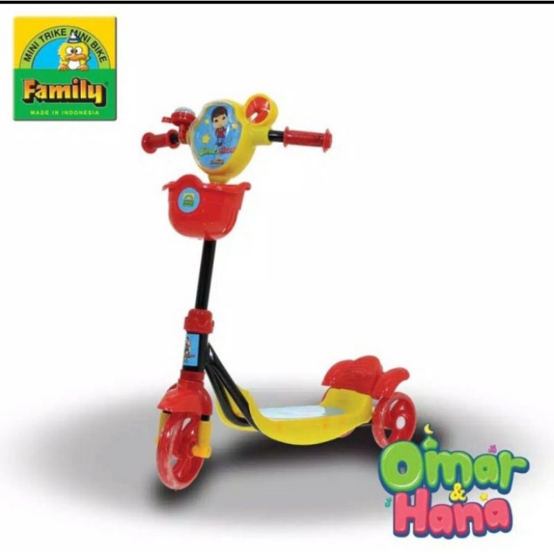 SCOOTER ANAK RODA 3 MERK FAMILY BIKE TYPE SC 7804 | BEBAN MAKSIMUM 20KG