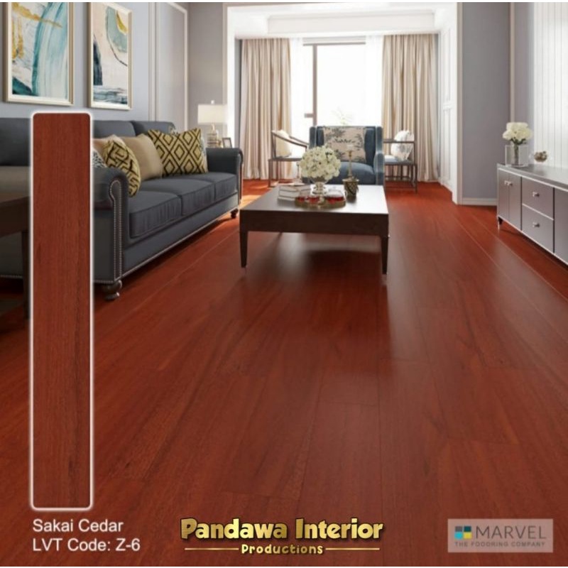 lantai vinyl STICKER marvel flooring tebal 2mm lantai kayu vinyl