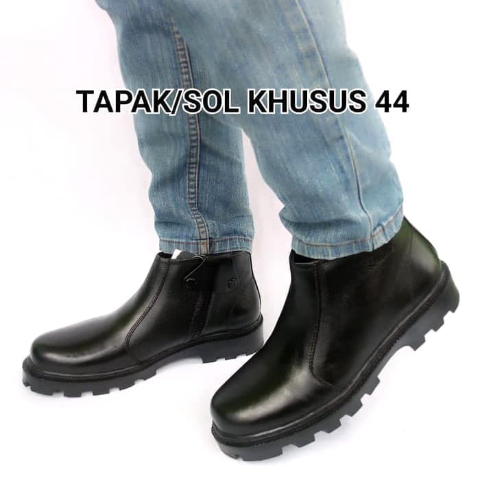 Sepatu  Pdh Boot Pria Kulit Asli Rasheda R Boot Pdh Big Size