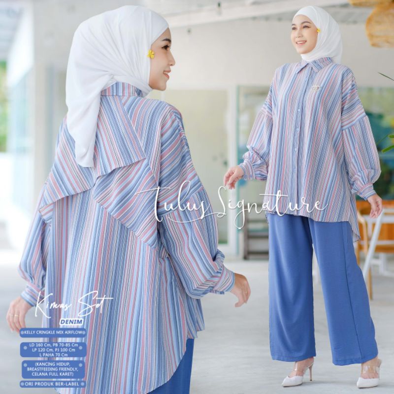 KIMAS SET BY TULUS SIGNATURE / ONE SET WANITA MUSLIMAH / Setelan salur cewek premium