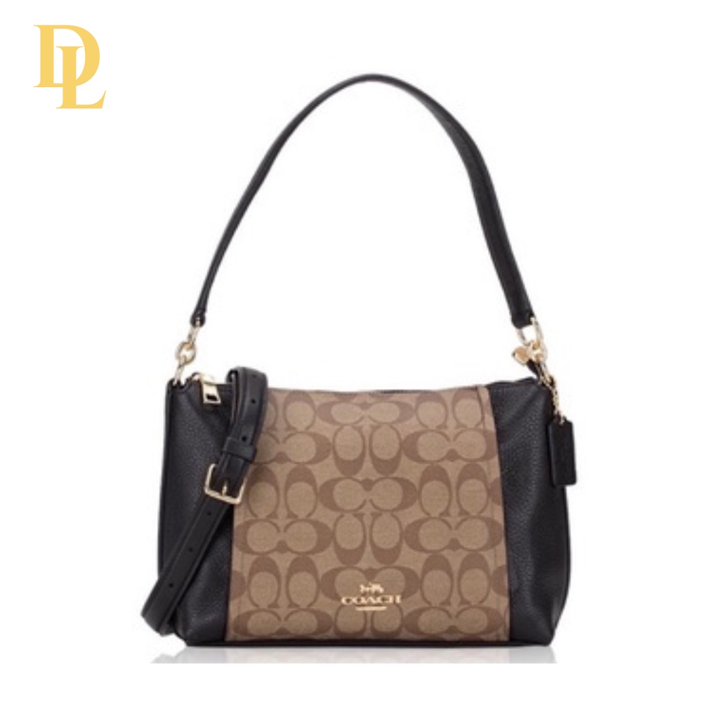 Coach Small Marlon Shoulder Bag In Signature Canvas (1600)