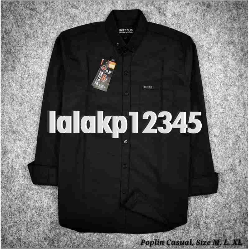 KEMEJA PRIA POLOS KEMEJA LENGAN PANJANG KEMEJA KEREN KEMEJA CASUAL UKURAN JUMBO M-L-XL-XXL-XXXL-XXXX