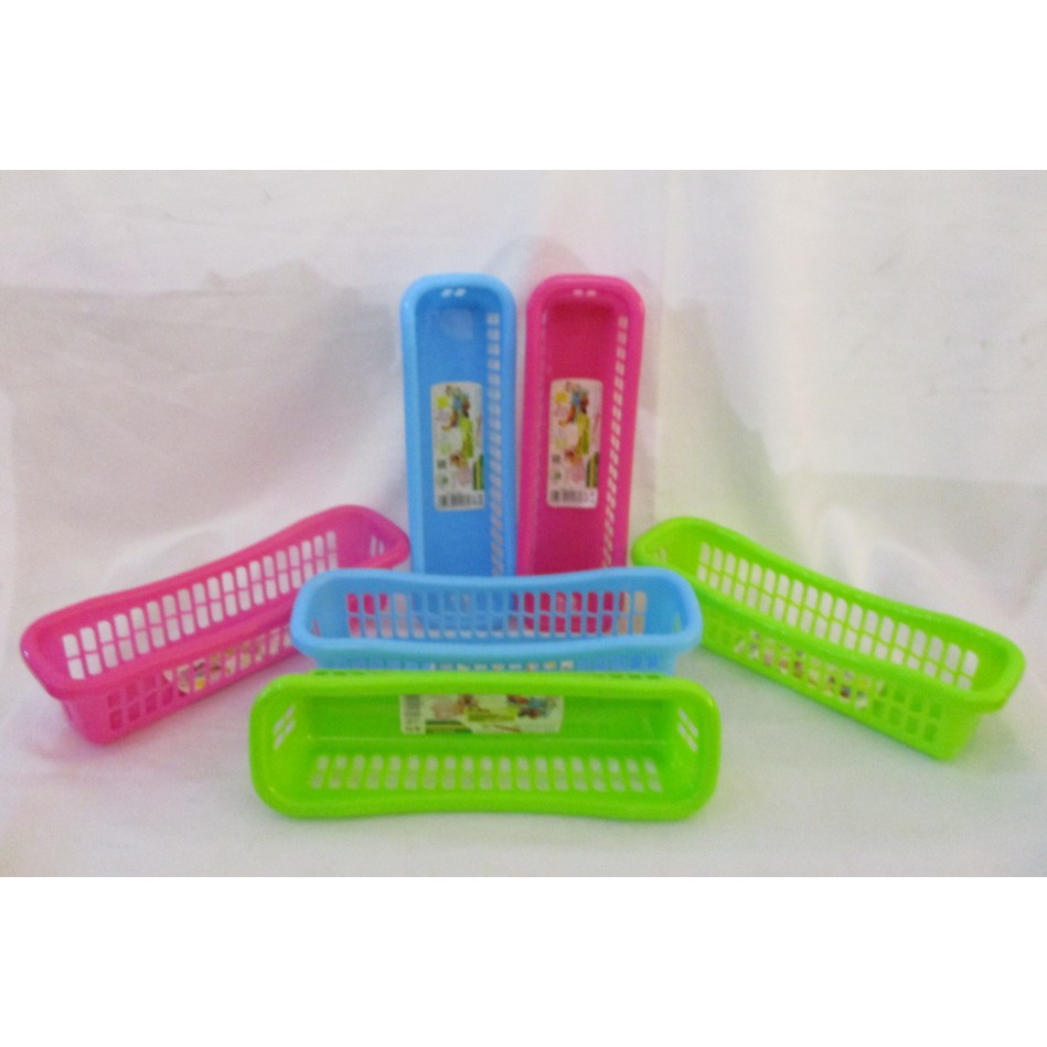 BUNDLE 1 KG ISI 6 Keranjang Serbaguna Cavell Cutlery Holder GL 1247 SET OF 6  Green Leaf