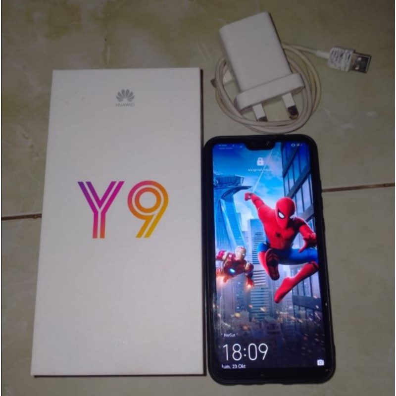 HP Huawei Y9 2019 4/64 Kirin 710 • Smartphone Handphone Android Second Fullset Normal RAM 4GB / 64GB