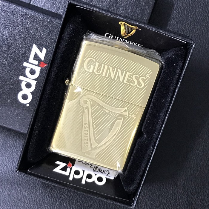 ZIPPO LIGHTER / MANCIS KOREK API ZIPPO ORIGINAL - GUINNESS BEER LOGO