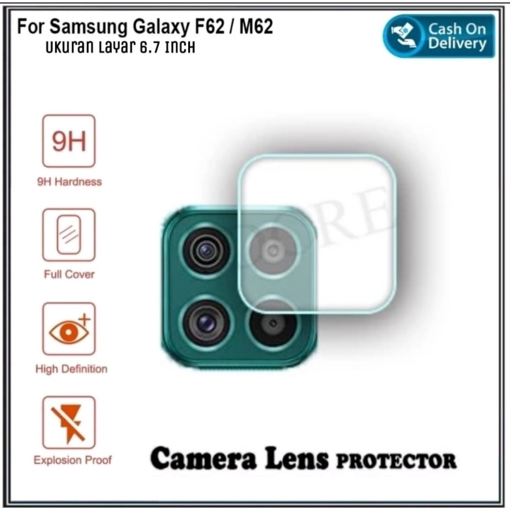 Tempered Glass Back Camera Samsung F62 - M62 Anti Gores Camera DI ROMAN ACC