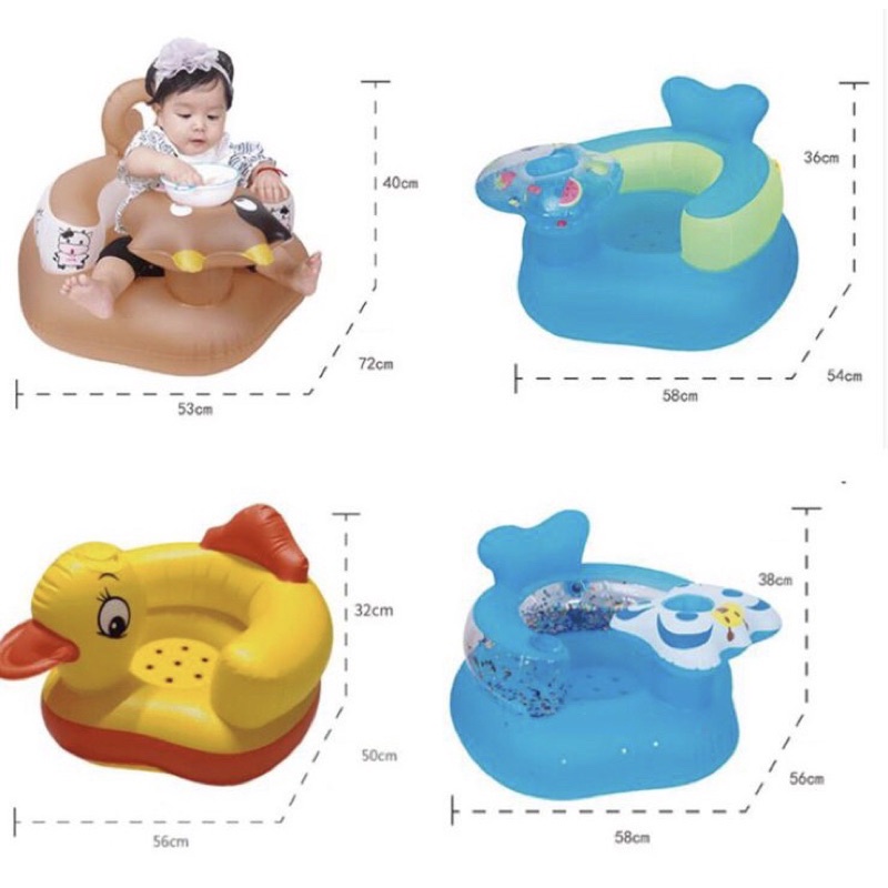 MODEL BARU KURSI SOFA TIUP BALON BAYI POMPA TANGAN TEMPAT DUDUK BAYI karakter SOFA TIUP BALON BAYI