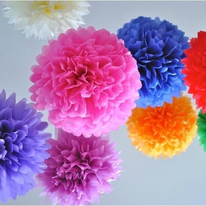 Pompom Kertas 20cm/25cm/30cm/40cm