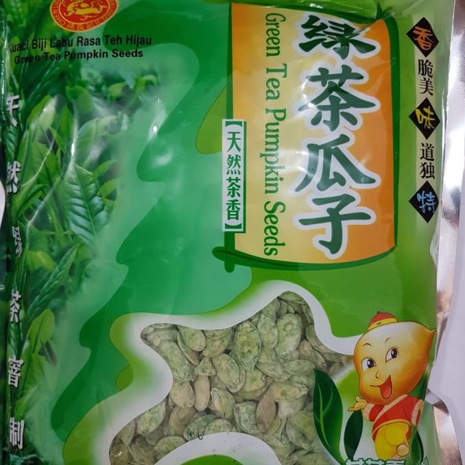 

1Kg Kuaci Biji Labu Rasa Teh Hijau/ Green Tea Pumpkin Seeds