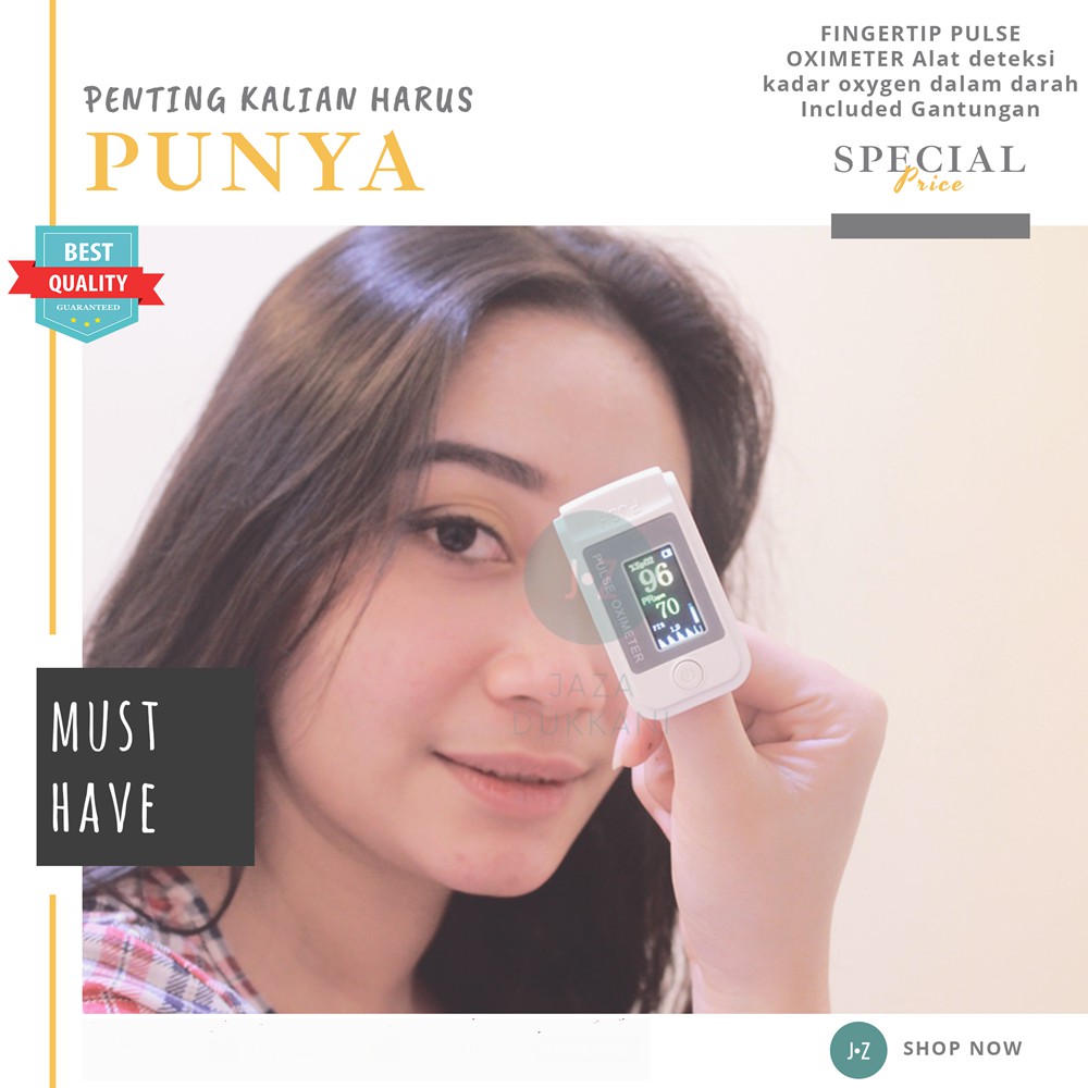 Pulse Oximeter LK89 Oximetry LCD Finger / Oxymeter LK 89 Putih White (OXIMETER TERBAIK)