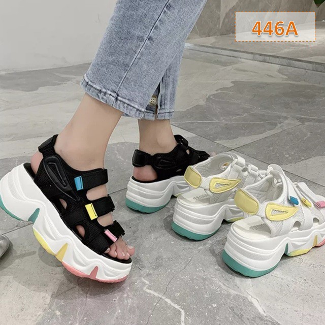  Sandal  Gunung  Tali Wanita  Rainbow Fahion Kasual Korea  446 