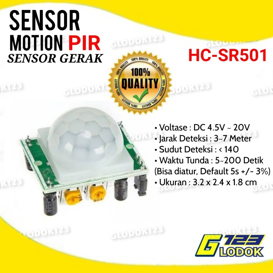 PIR Motion Sensor Gerak Sensor Detector Sensor Module HC-SR501