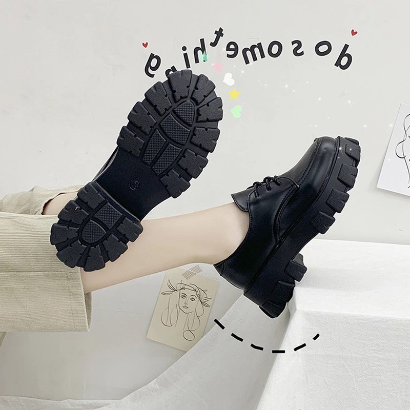 AVANCEID 1960 Sepatu Sneakers Wanita Kerja Docmart Maryjane Hitam Import