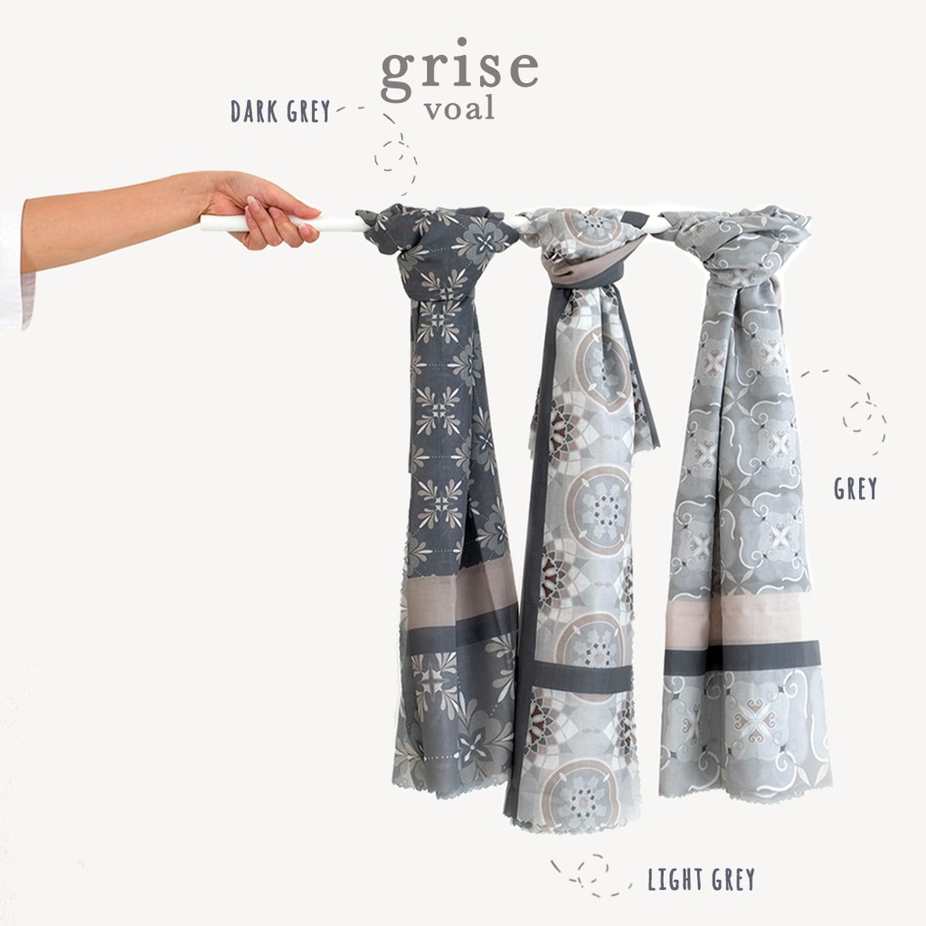 Grise Scarf by Famine / hijab / scarf / hijab voal / scarf voal / hijab satin / scarf satin