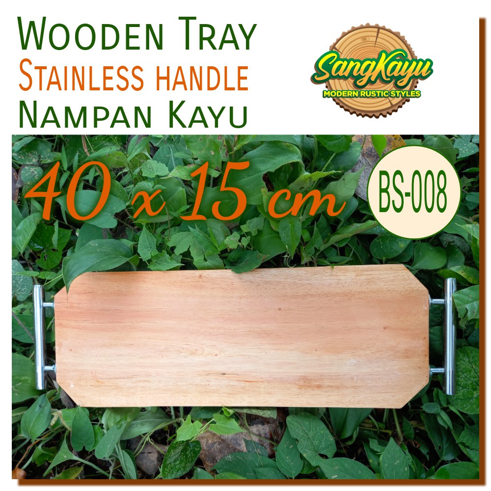 Nampan nampan kayu 40x15cm BS-008 Wooden Tray nampan saji serving tray