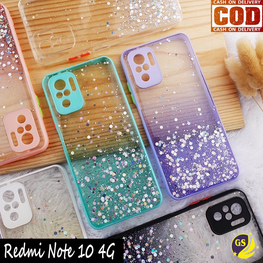 Xiaomi Redmi Note 10 5G / Redmi Note 10 10 Pro 4G Note  9 8 Pro Redmi 9T 9C 9A 9 Case Dove Glitter Bling Star Light Candy  Camera Macaron Gliter Pelindung Kamera