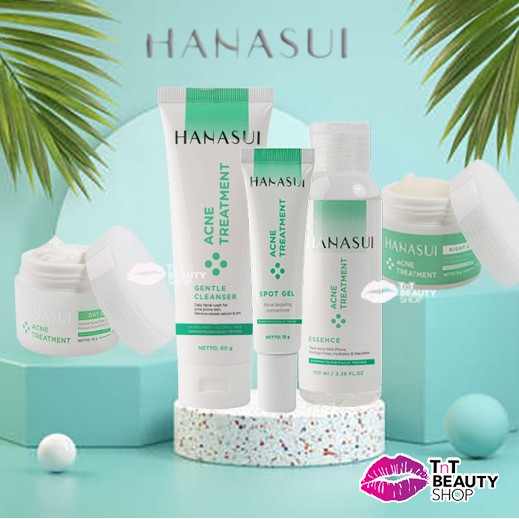 HANASUI Acne Treatment Day Cream - Night Cream - Toner - Cleanser