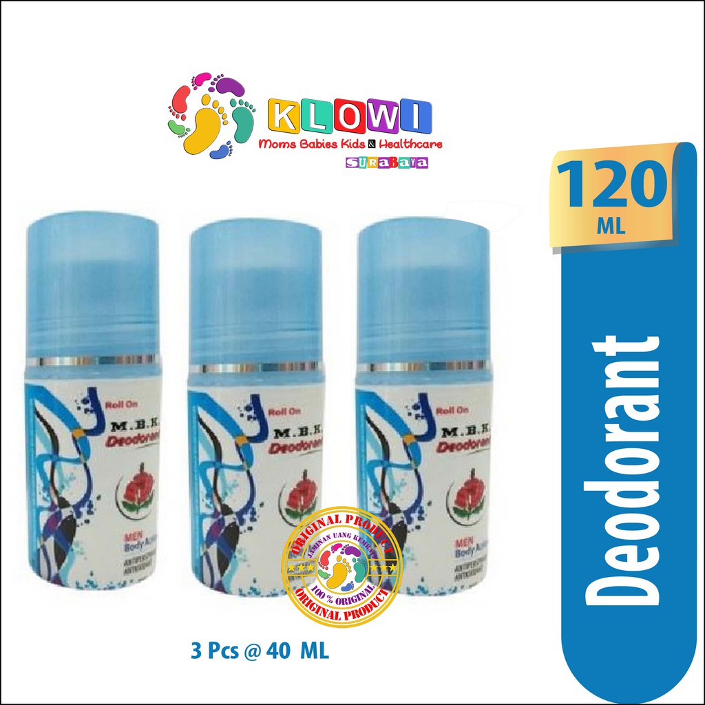 ( 1 PCS ) MBK Roll On Blue Men Body Action 4 / Deodorant / Penghilang Bau Badan Pria