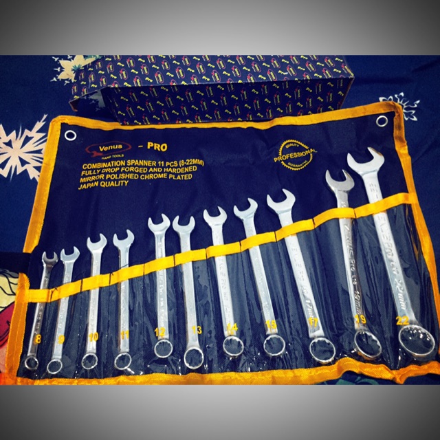 KUNCI KOMBINASI RING PAS SET 11 pcs 8-22 MM VENUS PRO