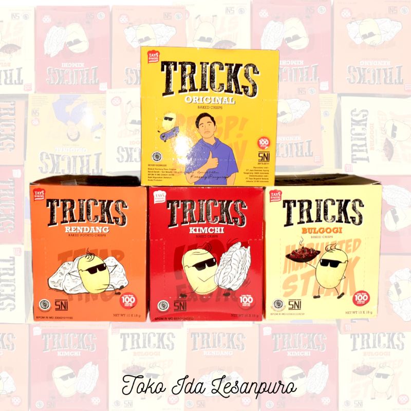 

Tricks Baked Potato Crisps Original Rendang Kimchi Bulgogi 10pcs/pack | Toko Ida Lesanpuro