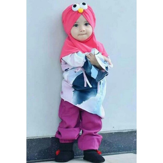 Jilbab Anak Hijab Baby Elmo Kerudung Anak Baju Muslim Anak