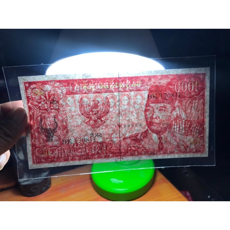 Uang Kuno Soekarno 1000 Rupiah 1964 Merah Penari 7