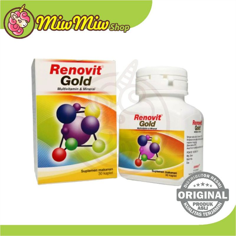 RENOVIT Multivitamin Biasa/ Gold (botol isi 30 kaplet)